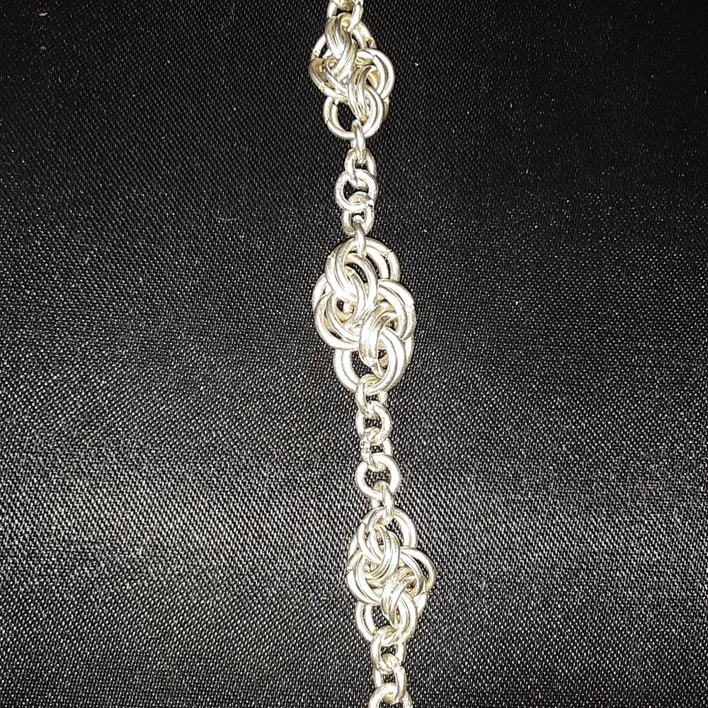 Sterling silver double cloud knot bracelet